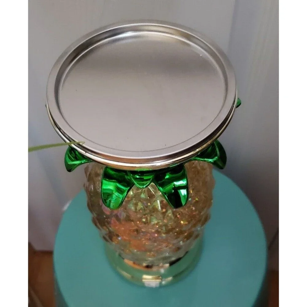 Bath & Body Works 3 Wick Light Up Candle Holder Globe Pineapple